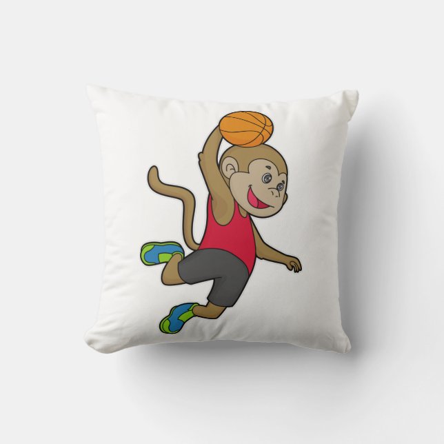 Coussin Joueur de basket-ball singe (Recto)