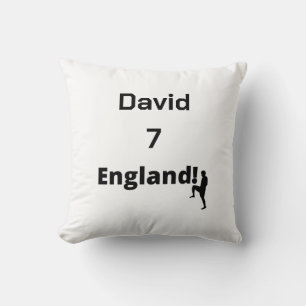 Coussin Joueur de football anglais personnalisable