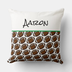 Coussin Joueur de football NOM Enfants Sports Décor Amusan