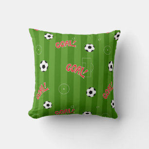 Coussin Joueur de football, terrain de football