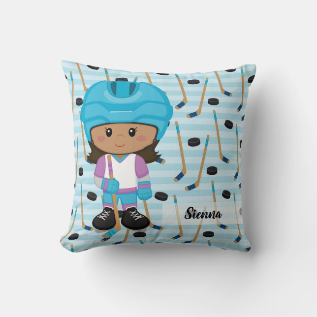 Coussin Joueur de hockey (Recto)
