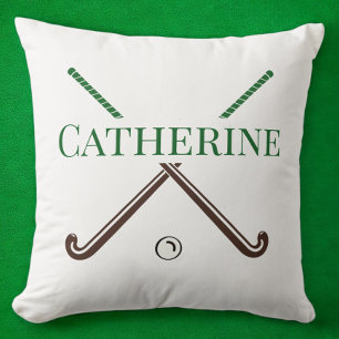 Coussin Joueur de hockey de terrain fin d'année cadeau per