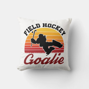 Coussin Joueur de hockey de terrain rétro