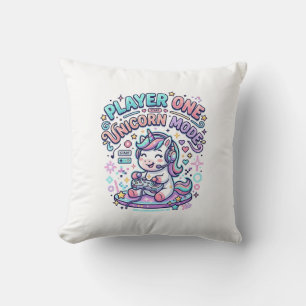 Coussin Joueur de licorne Un mode licorne Rétro Style Grap