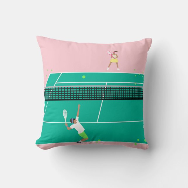 Coussin Joueur de Match Art Moderne Pink Green (Recto)