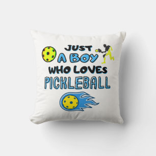 Coussin Joueur de Pickleball Drôle Juste Un Garçon Qui Aim