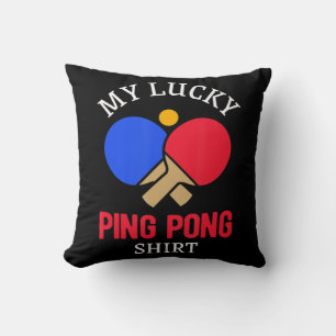 Coussin Joueur De Table De Tennis Mon Lucky Ping Pong
