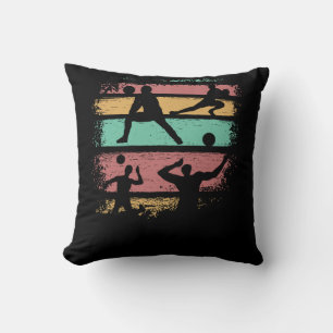 Coussin Joueur de volley-ball Retro Vintage