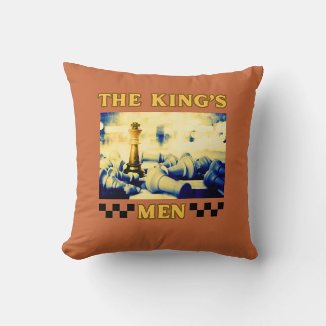 Coussin Joueur d'échecs masculin du roi (Recto)