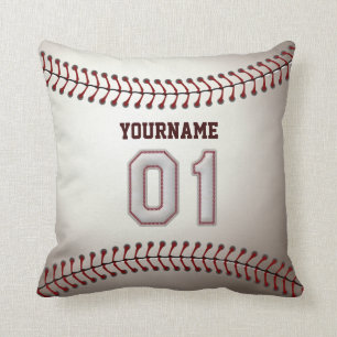 Coussin Joueur numéro 01 - points frais de base-ball