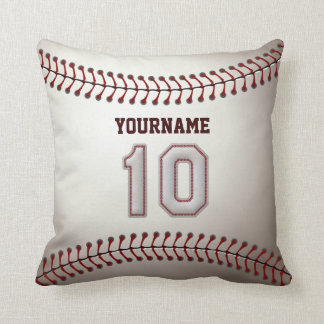 Coussin Joueur numéro 10 - points frais de base-ball