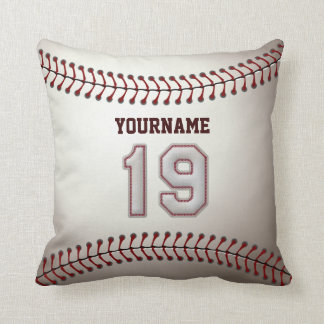 Coussin Joueur numéro 19 - points frais de base-ball