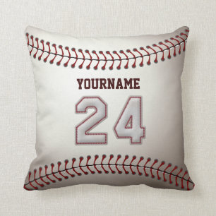 Coussin Joueur numéro 24 - points frais de base-ball