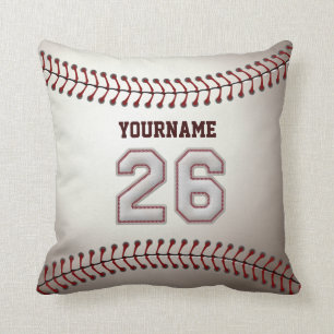 Coussin Joueur numéro 26 - points frais de base-ball