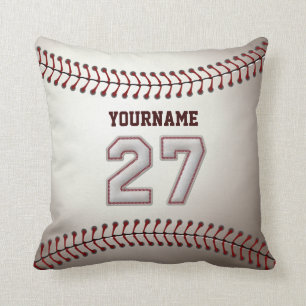 Coussin Joueur numéro 27 - points frais de base-ball
