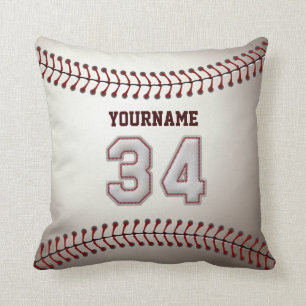 Coussin Joueur numéro 34 - points frais de base-ball