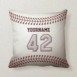 Coussin Joueur numéro 42 - points frais de base-ball
