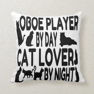 Coussin Joueur Oboe Amoureux des chats
