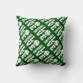 Coussin Joueurs de softball, Amour du softball, Vert (Verso)