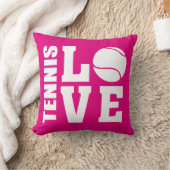 Coussin Joueurs De Tennis, Love Tennis, Rose (Couverture)