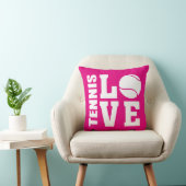 Coussin Joueurs De Tennis, Love Tennis, Rose (Chaise)