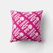 Coussin Joueurs De Tennis, Love Tennis, Rose (Verso)