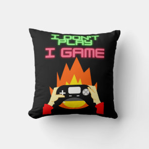 Coussin Joueurs vidéo : Je ne joue pas Je jeu