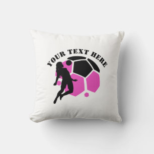Coussin Joueuse de football, Cadeau d'anniversaire, Équipe