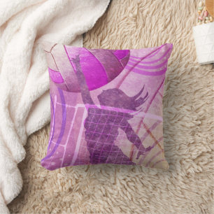 Coussin Joueuse de volley-ball sur Net