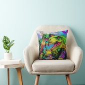 Coussin Jouons - Dragon Vert et Dinosaure (Chaise)