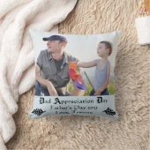 Coussin Jour d'appréciation de papa - carreau carré (Couverture)