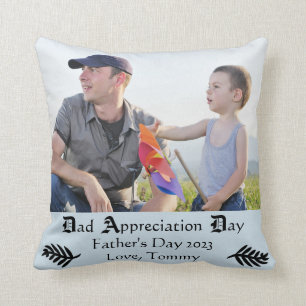 Coussin Jour d'appréciation de papa - carreau carré