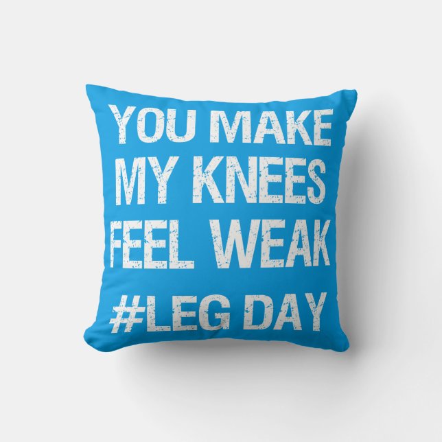 Coussin Jour de la Jambe - genoux faibles - Funny Novelty  (Recto)
