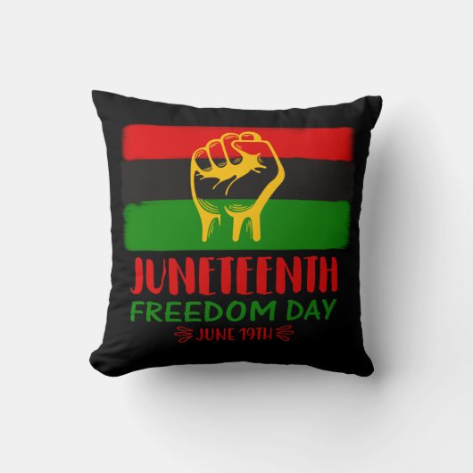 Coussin Jour de la Liberté - Histoire noire (Recto)