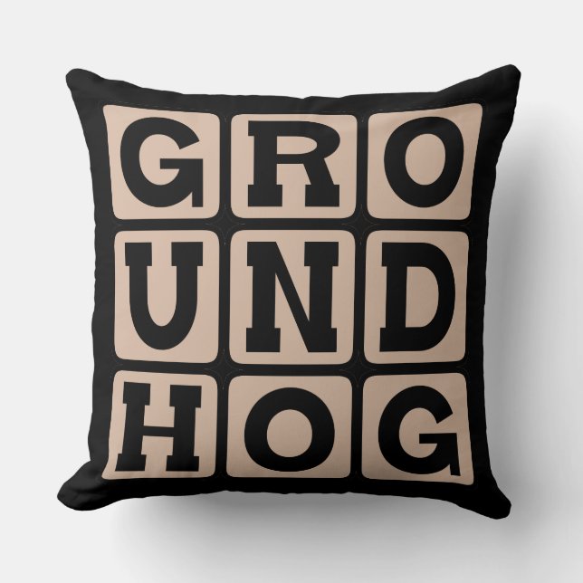 Coussin Jour de la marmotte, Fête (Recto)