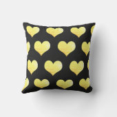 Coussin Jour de la Saint-Valentin Cœurs Dorés Pailletés No (Verso)