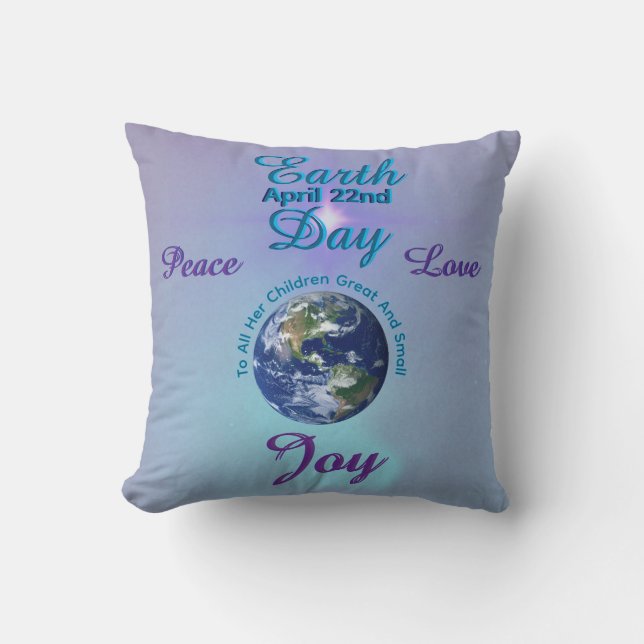 Coussin Jour de la Terre - 22 avril (Recto)