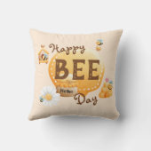 Coussin Jour de l'Abeille joyeux (Verso)