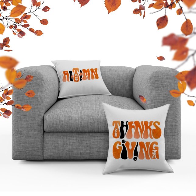 Coussin Jour de l'Action de grâce bonjour automne moderne  (Créateur téléchargé)