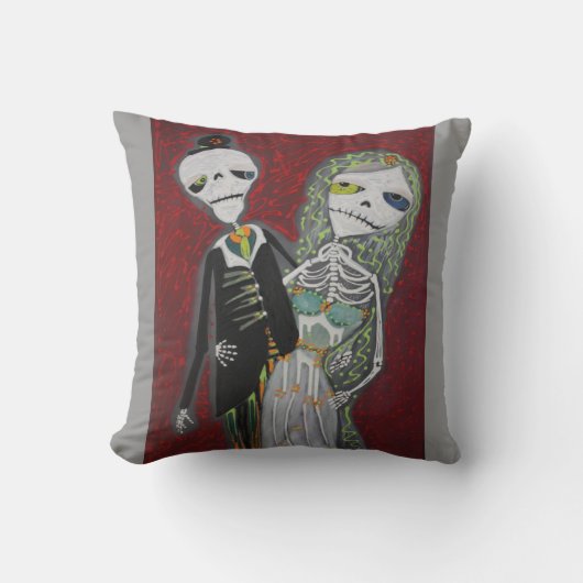 Coussin Jour de l'Américain mort MoJo Pillo de couples de (Recto)
