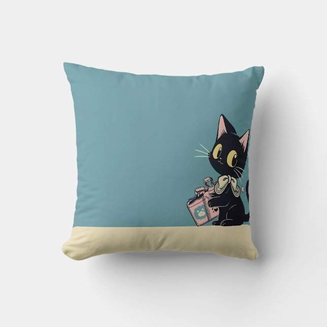 Coussin Jour de lecture des chats (Recto)