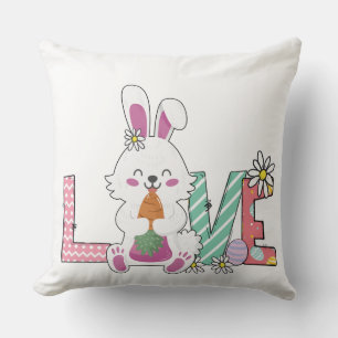 Coussin Jour de Pâques amusant Bunny
