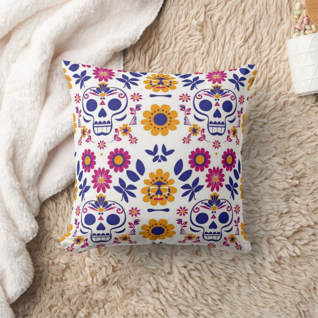 Coussin Jour des morts | Crâne à sucre Día de Los Muertos (Couverture)