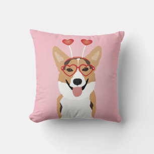 Coussin Jour des Valentines du Chien de Corgi