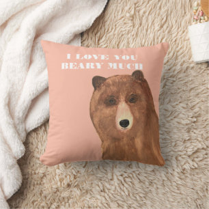 Coussin Jour des Valentines Je t'aime beaucoup