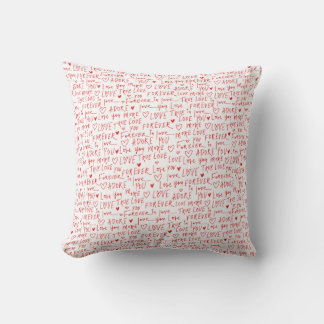 Coussin Jour des Valentines Mots romantiques