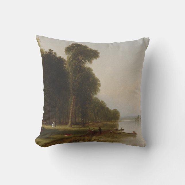 Coussin Jour d'été sur le lac Conesus (Recto)