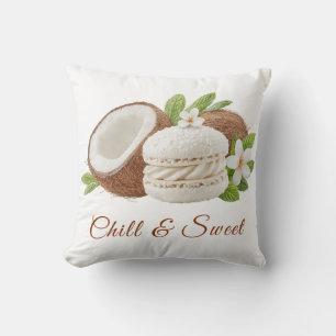 Coussin Jour du Sandwich de Crème Glacée à la Noix de Coco