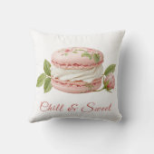 Coussin Jour du Sandwich de Crème Glacée à la Rose Aquarel (Verso)