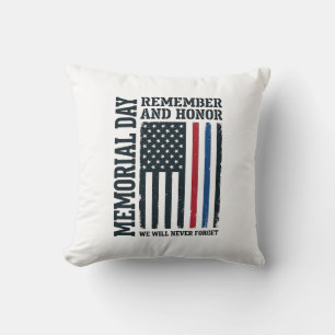 Coussin Jour du Souvenir Hommage et Tribut Vector Des